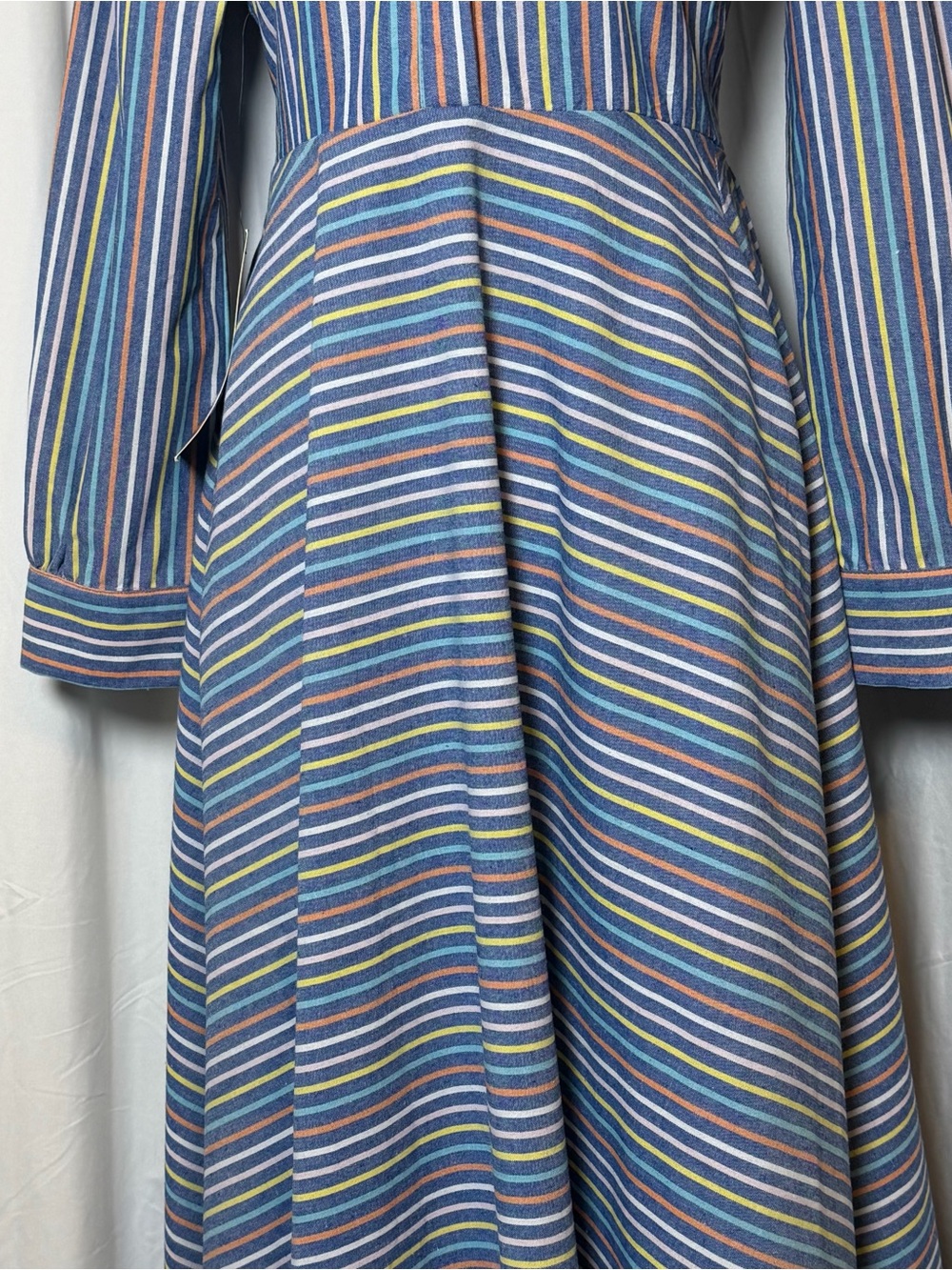 Tuckernuck Provence Stripe Mila Dress Medium NWT Cotton Linen Maxi Pockets - Picture 6 of 16